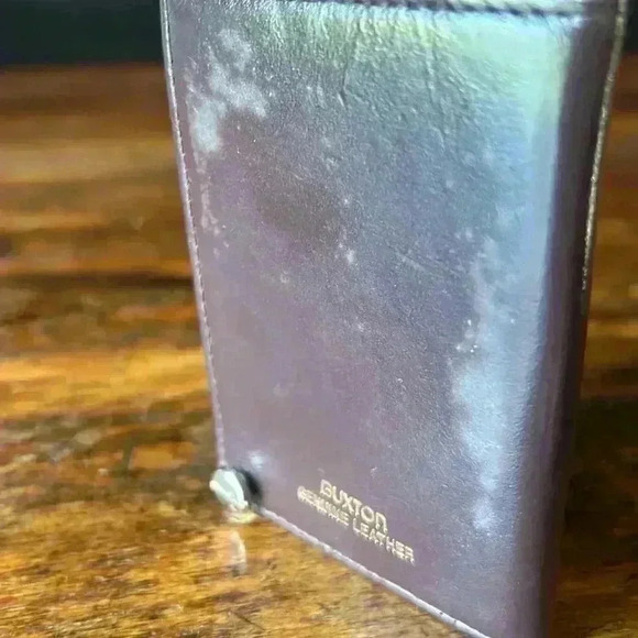 Vintage Buxton Fan Card Case 10  Plastic Wallet Inserts ‎ Holds 20 Cards, BROWN - Picture 5 of 5